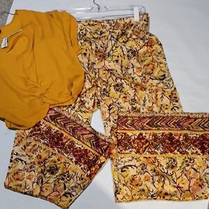 Zac & Rachel Mustard Floral Jumpsuit